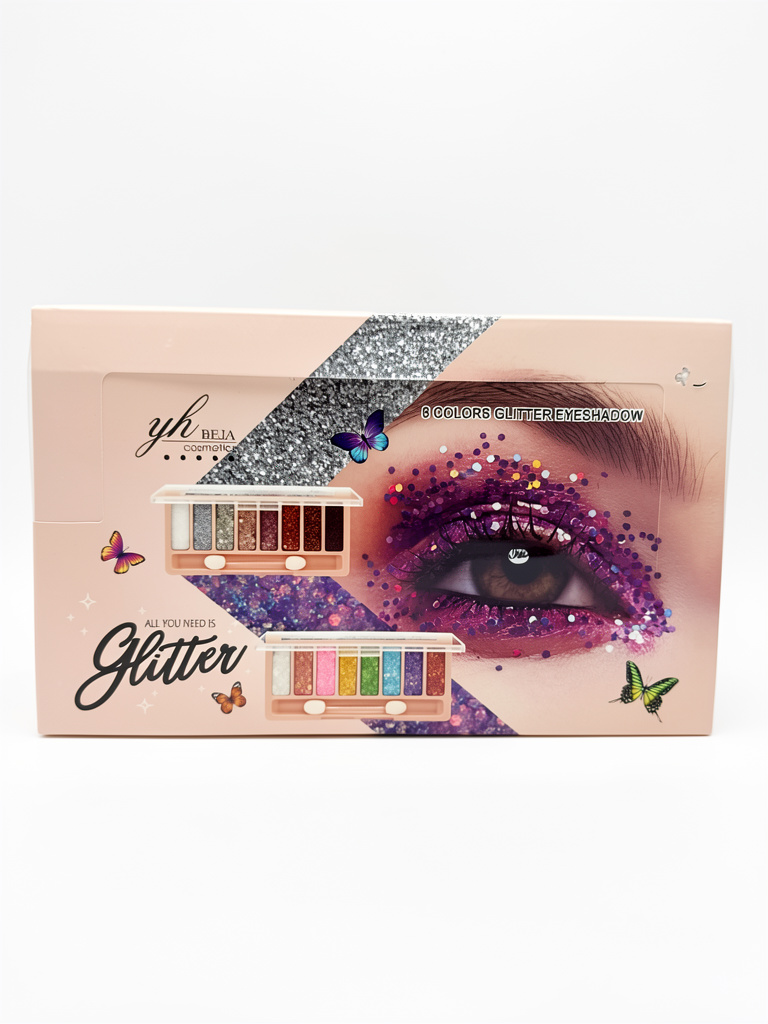 SOMBRA GLITTER DE OJOS 24PCS 8 COLORES YH-658