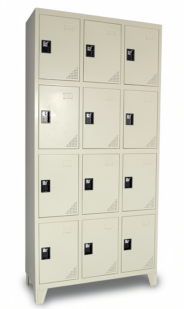 Locker de 12 compartimentos 190cms alto x 90cms frente x 36 cms Beige