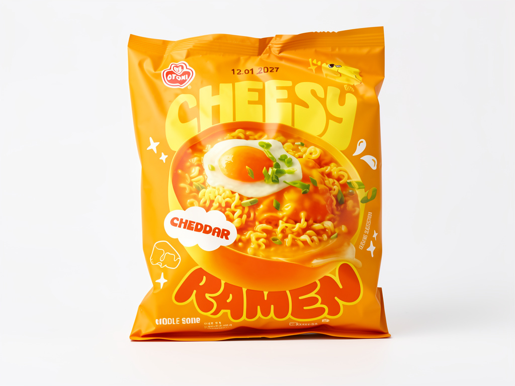 Ramen cheesy cheddar bolsa naranja