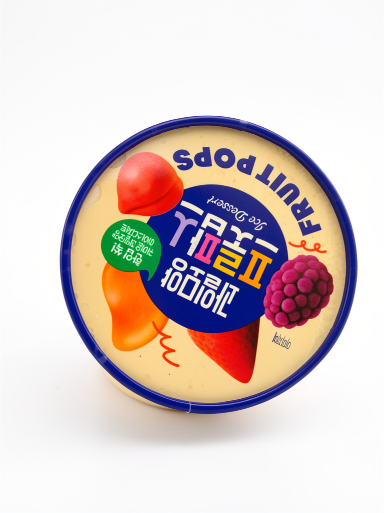 Helados fruta vaso
