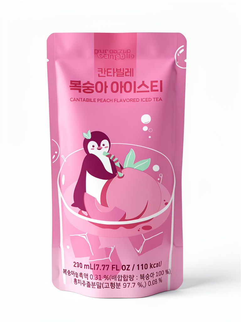pouch drink durazno pingüino