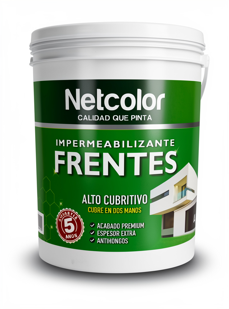 NETCOLOR 4l IMPERMEABILIZANTE FRENTES ALTO CUBRITIVO BLANCO