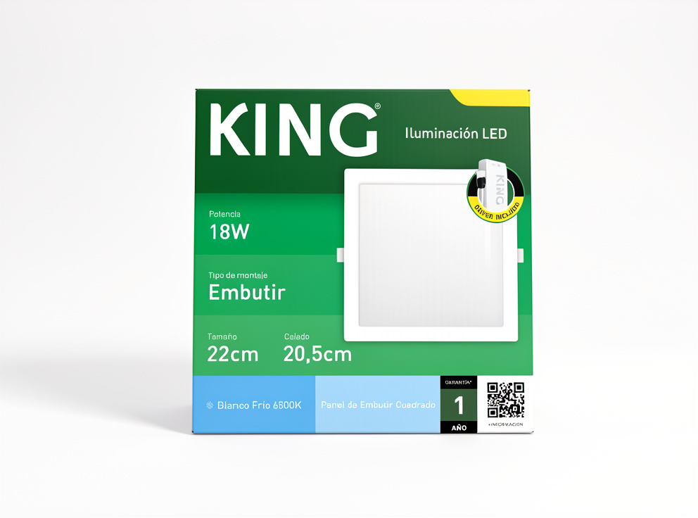 KING ILUMINACION LED 18W EMBUTIR