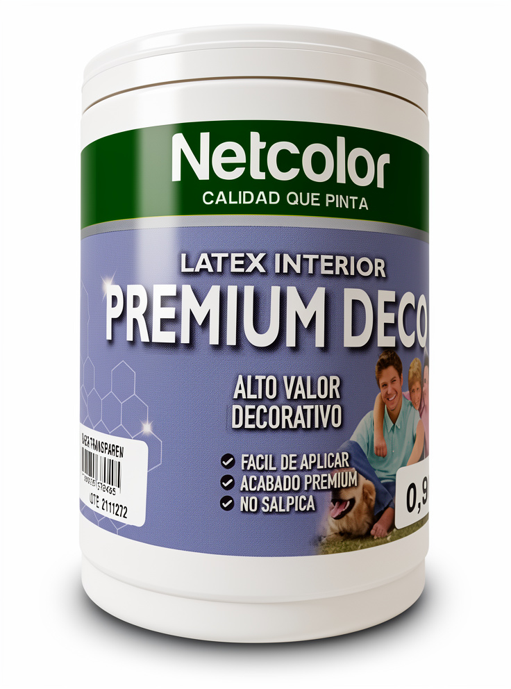 NETCOLOR 1L LATEX INTERIOR PREMUM DECO BASE TRASPARENTE