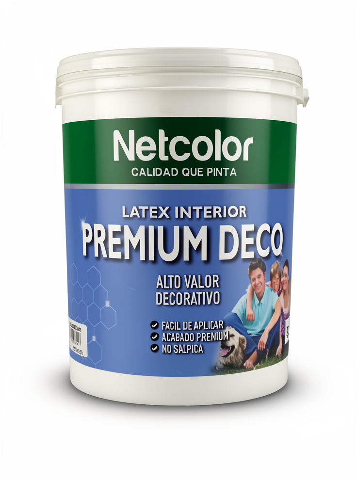 NETCOLOR 4L LATEX INTERIOR PREMIUM DECO BLANCO