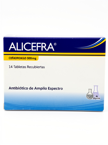 Alicefra (Cefadroxilo 500mg)  x14 tabletas