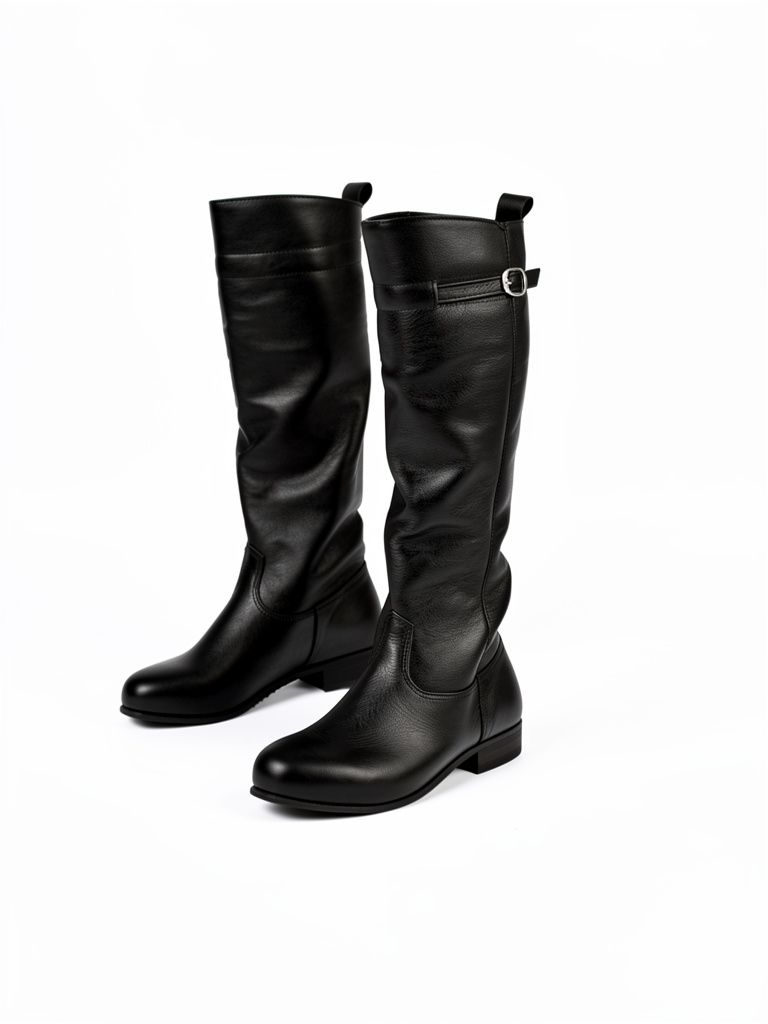 Botas negras de cuero