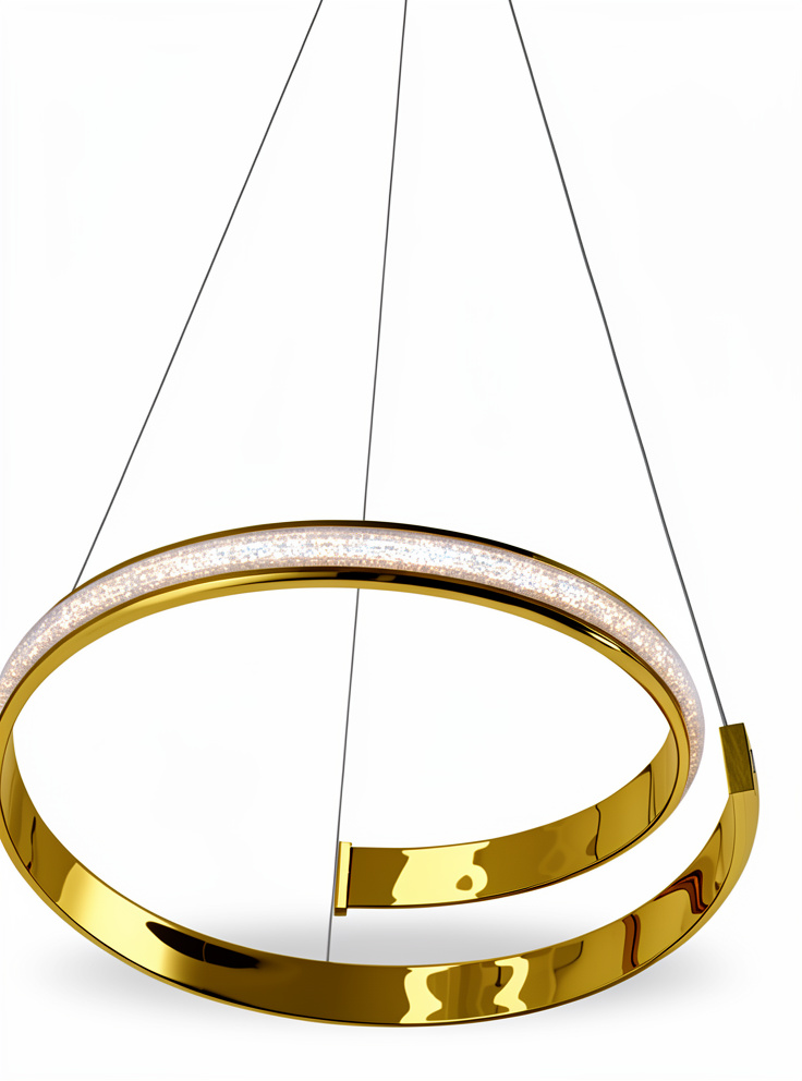 Lampara espiral dorada 10846