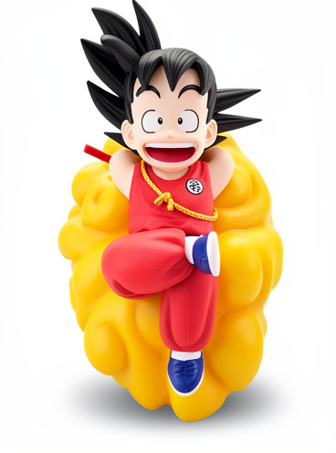 Goku acostado nube