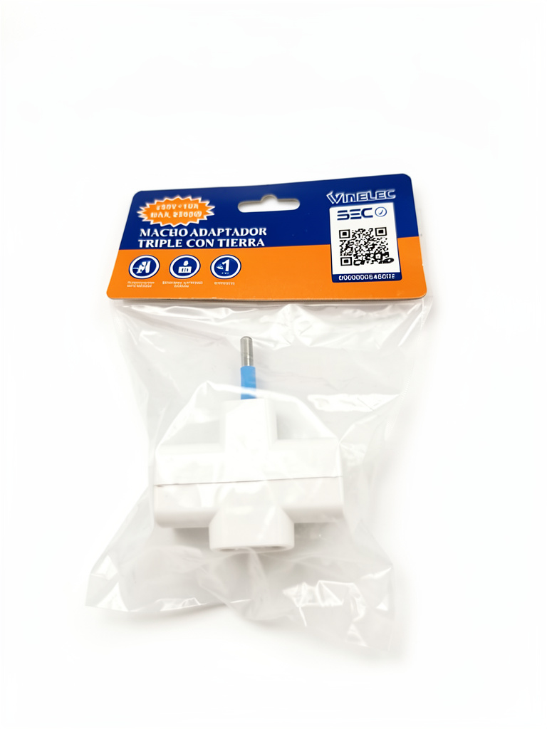 ADAPTADOR MACHO TRIPLE 10/16A