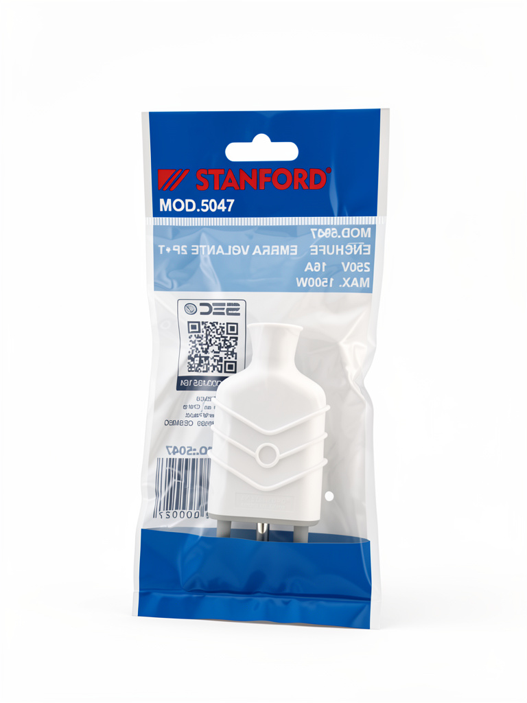 enchufe macho blanco pesado 16A 3p