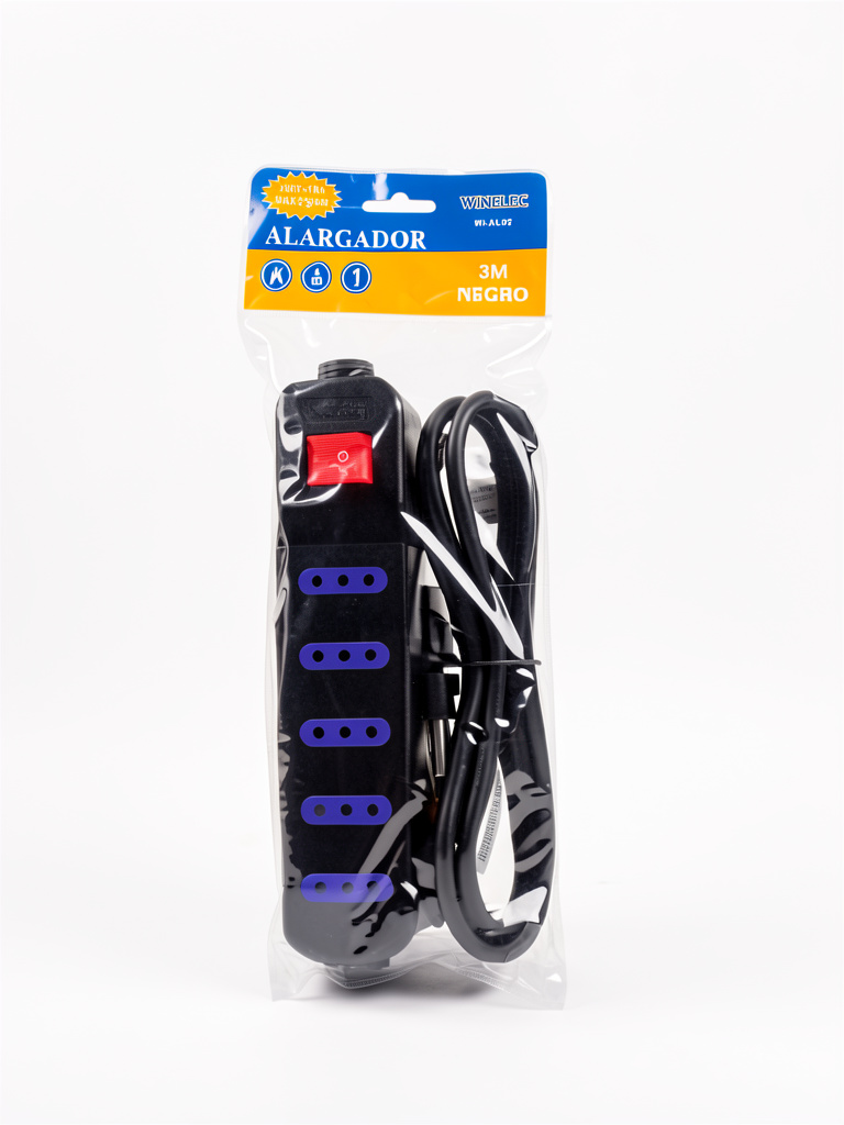 ALARGADOR NEGRO 3 MTS X 5 TOMAS
