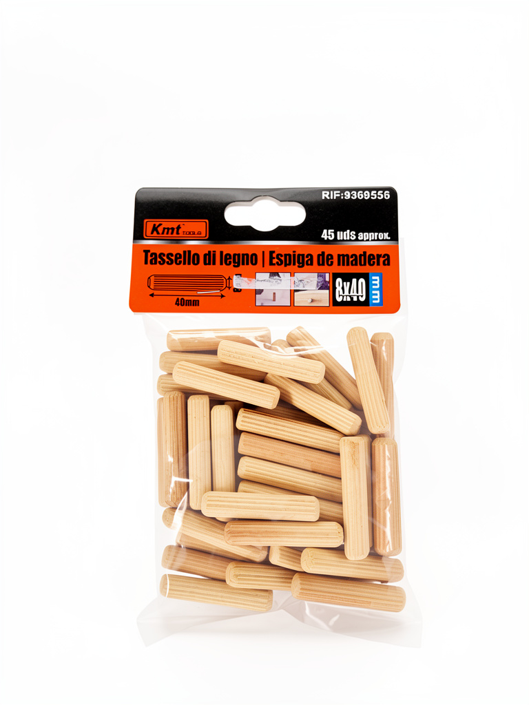 Kmt tarugo madera 8x40mm 45pcs