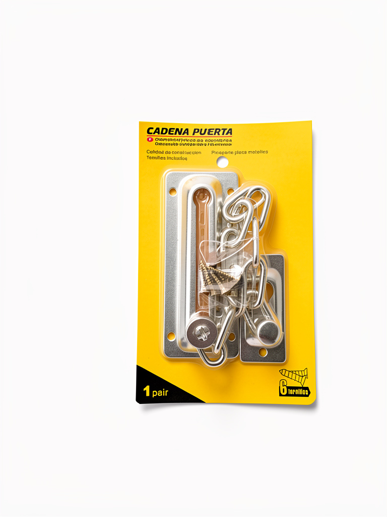 Cadena puerta metalica