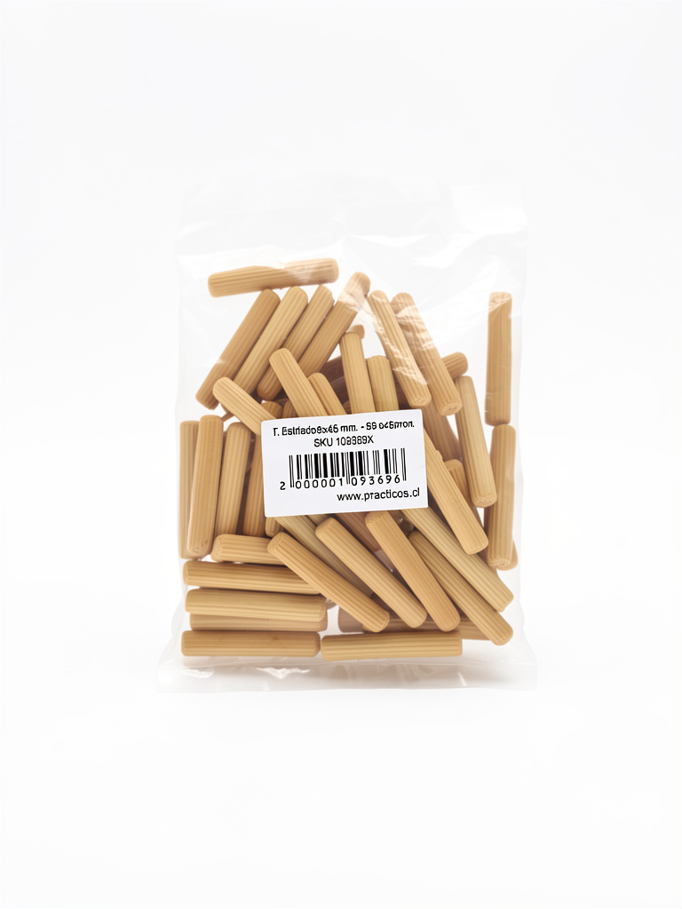 Prácticos tarugos madera 8x45mm 50pcs