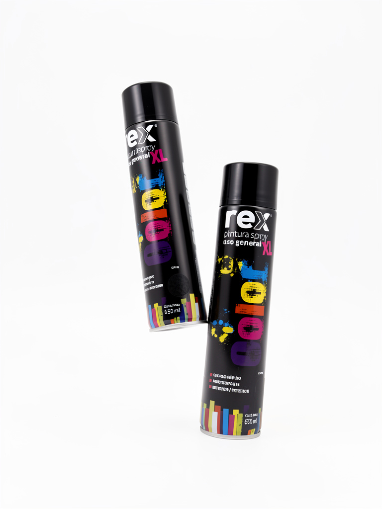 Pintura spray negro rex XL