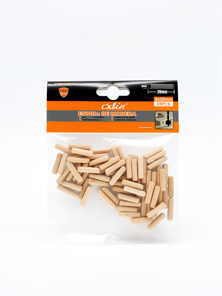 tarugo madera 5x20mm 65pcs
