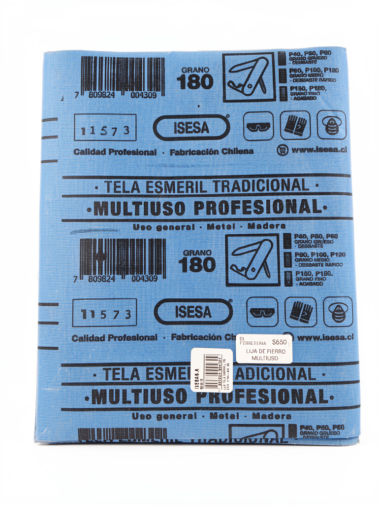 lija metal grano 180