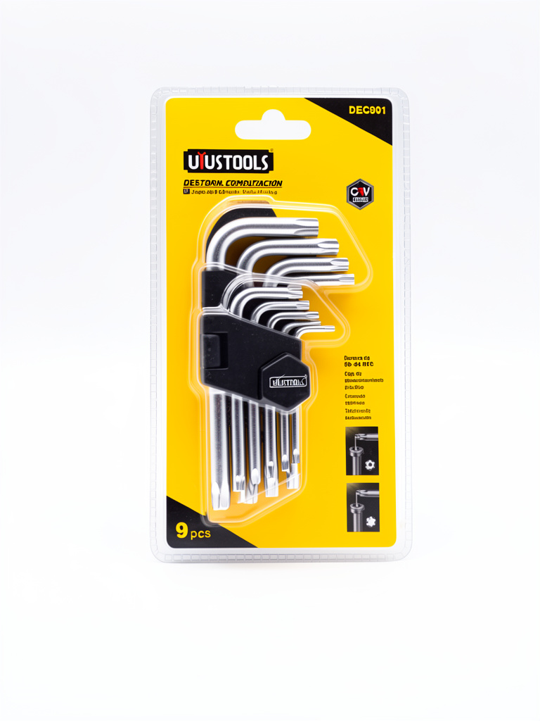 llaves Allen corto punta estrella 9 pcs