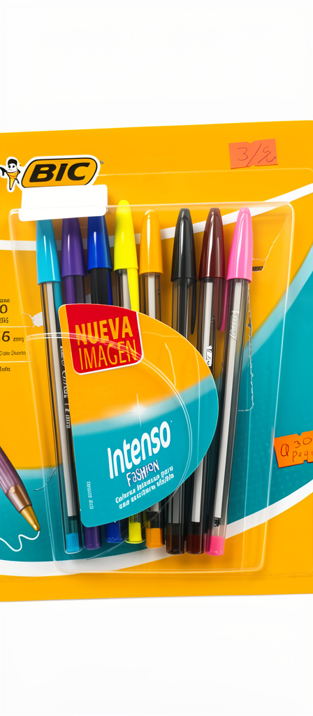 BOLIGRAFO BIC INTENSO BLISTER DE 10 COLORES.