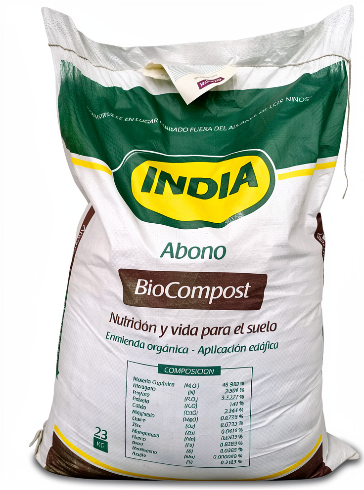 INDIA ABONO BIOCOMPOST X 23 KILOGRAMOS