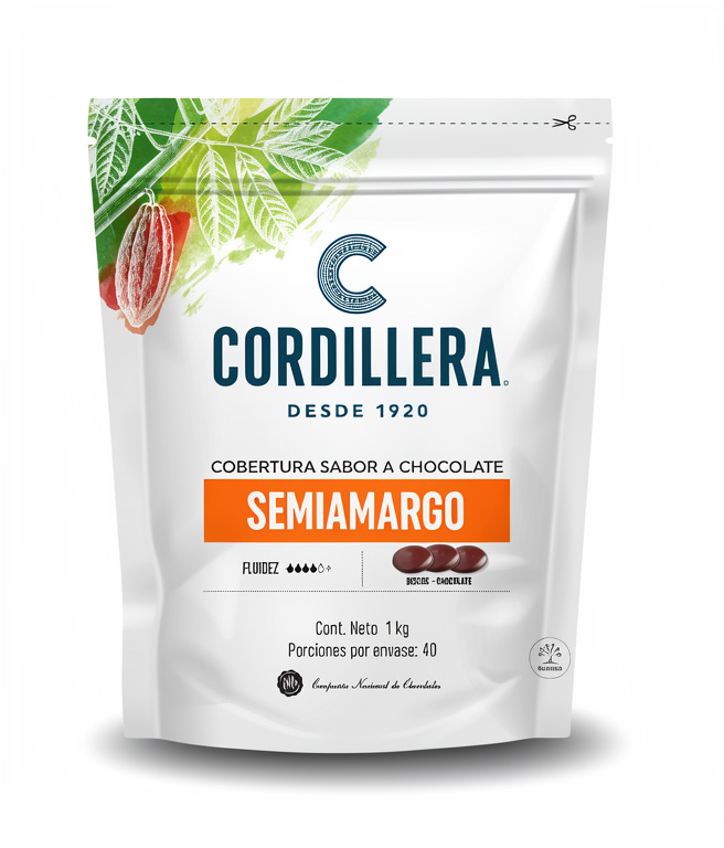 Cobertura Chocolate Semiamargo Cordillera 1kg