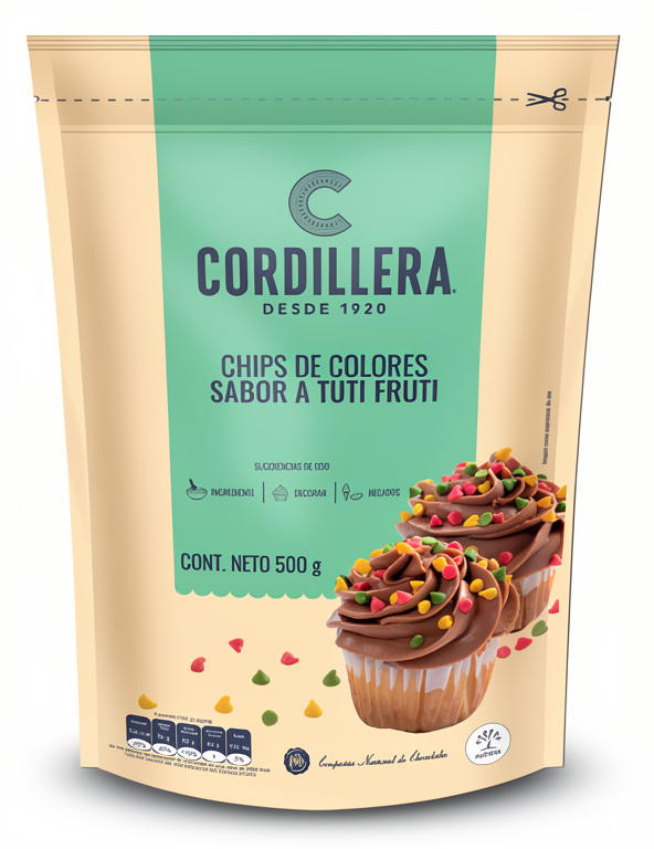 Chips Colores Tutifruti Cordillera 500g