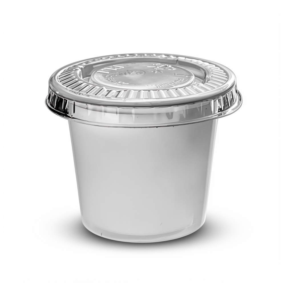 Vaso Plástico Soufflé C/Tapa 1 Oz