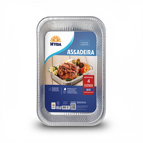 Bandeja Rectangular Aluminio 1x4 lt