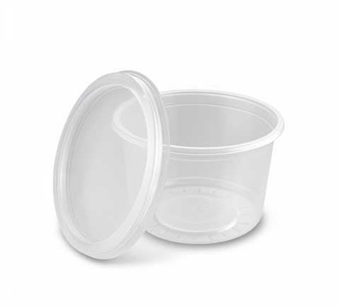 Vaso Plástico Soufflé C/Tapa 4 Oz