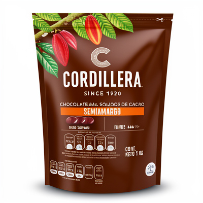Chocolate Real Semiamargo Cordillera 54% 1 Kg