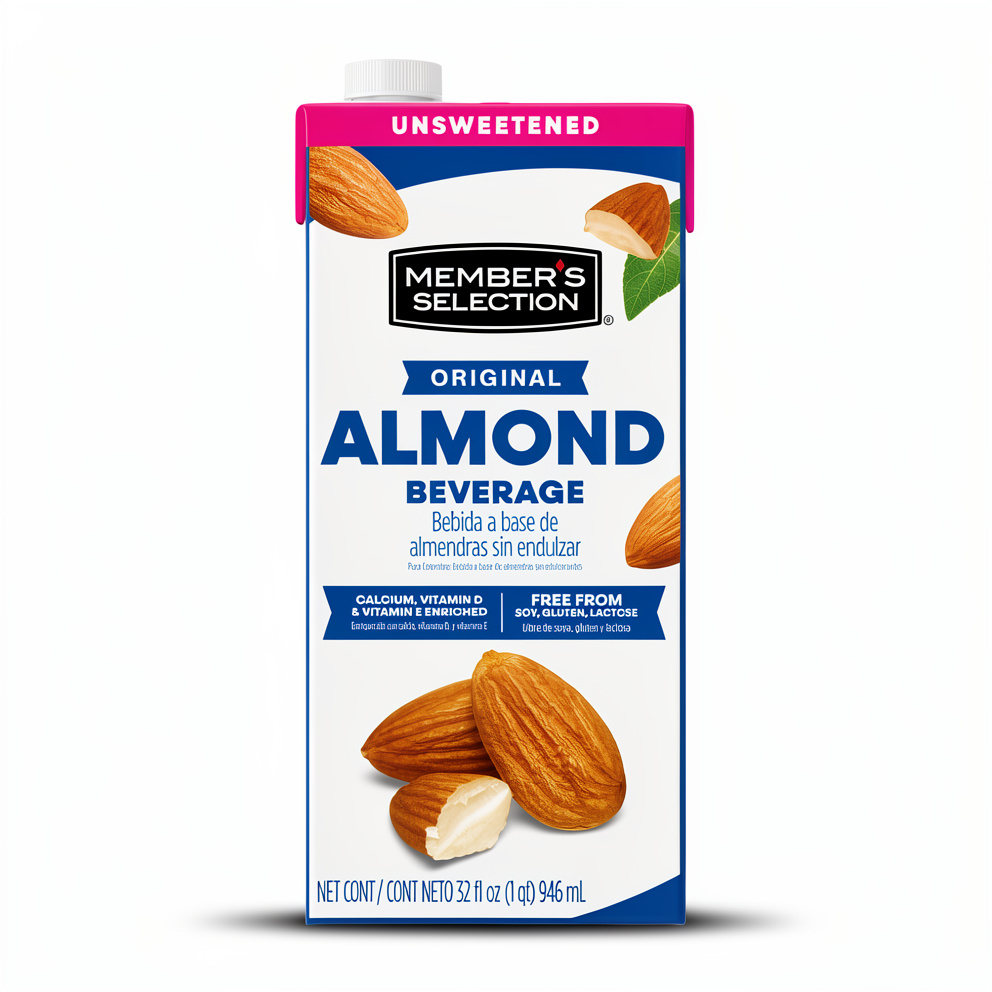 Bebida Base Almendras Sin Endulzar Member's Selection 946 ml
