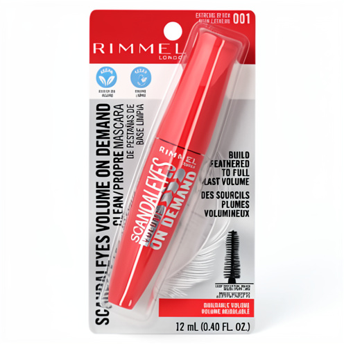 Máscara de pestañas Scandaleyes Volume on Demand RIMMEL LONDON - 001 Extreme Black