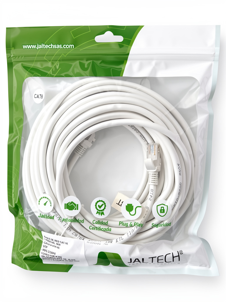 Cable UTP Cat 6E 10M 100% Cobre
