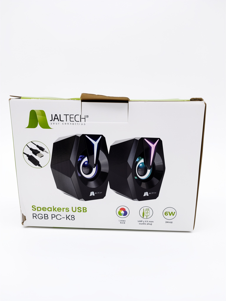 Jaltech Parlantes USB RGB negros