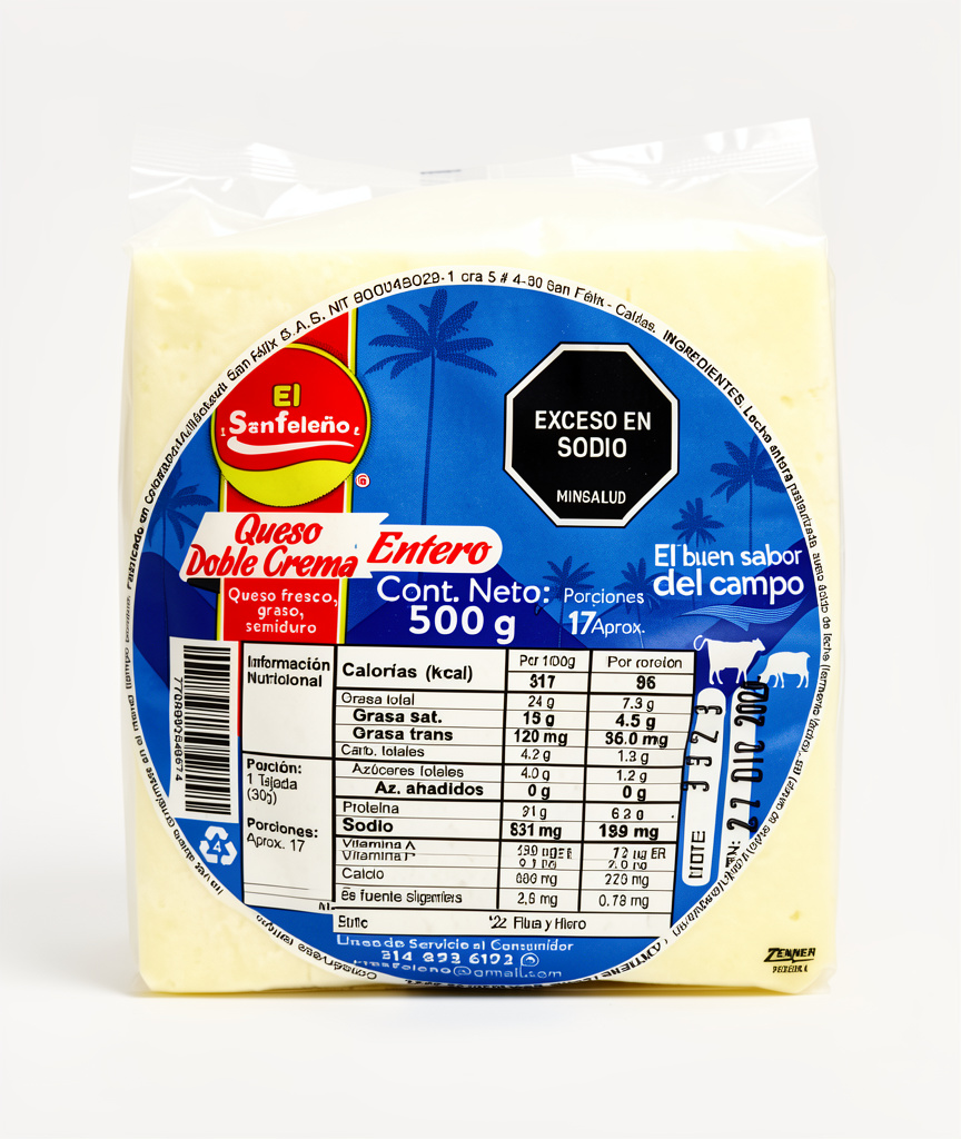 SANFELEÑO ENTERO X 500gr DOBLE CREMA