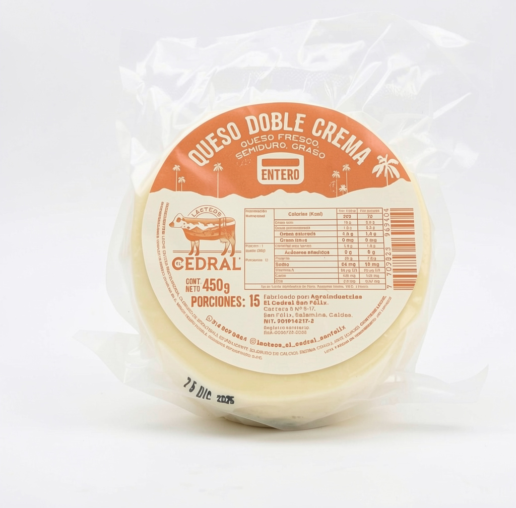 CEDRAL ENTERO X 500gr DOBLE CREMA