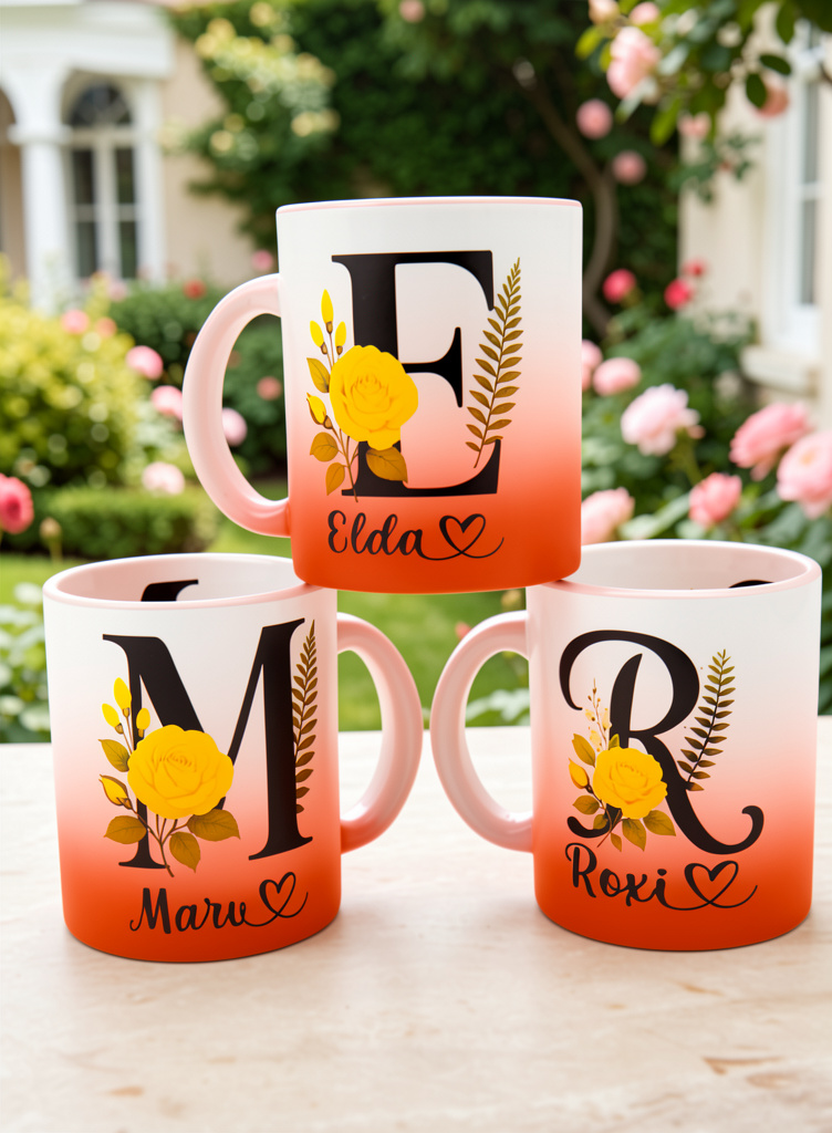 Taza glaseada personalizada roja