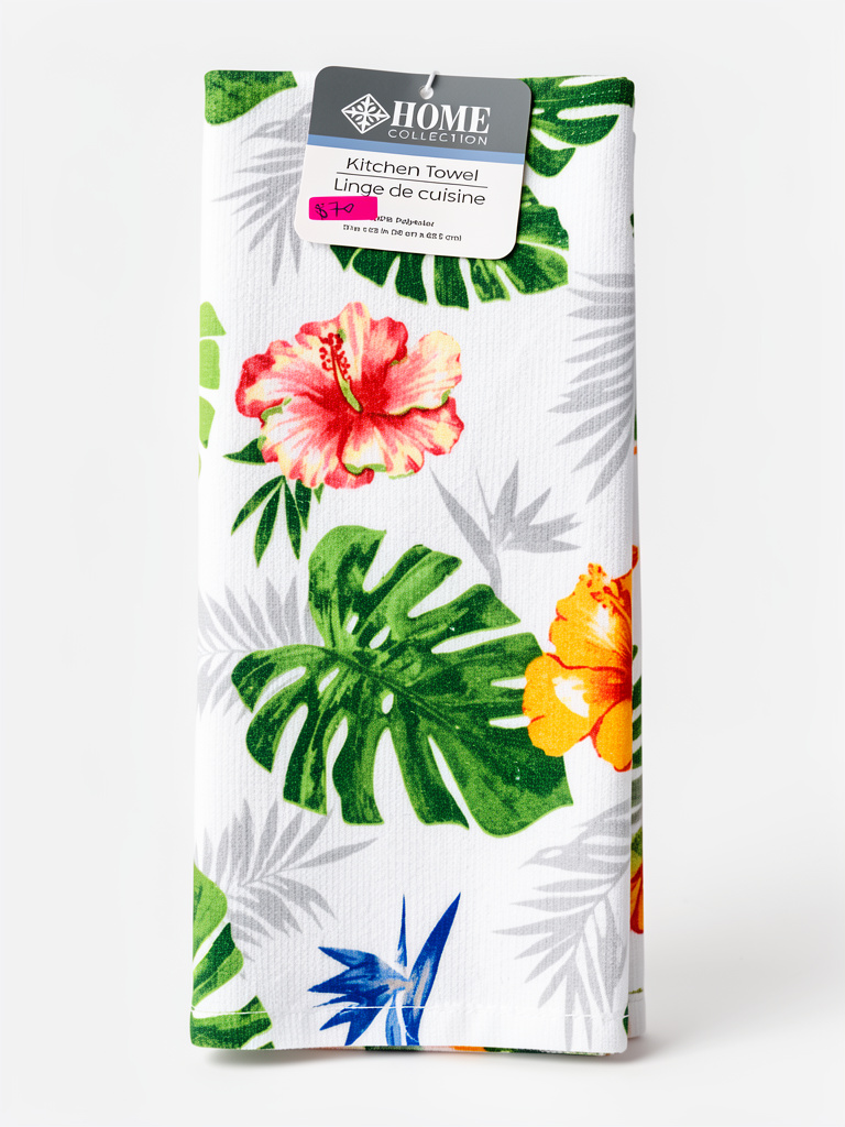 Toalla de cocina floreada