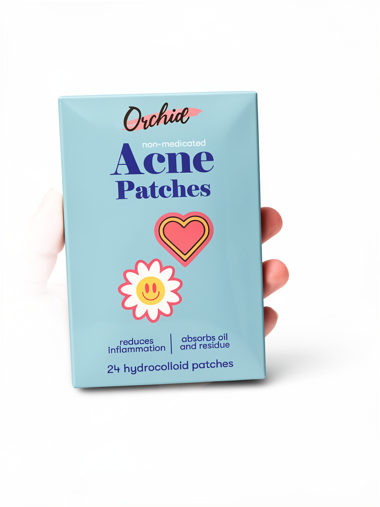Parches para acné de flor y corazón