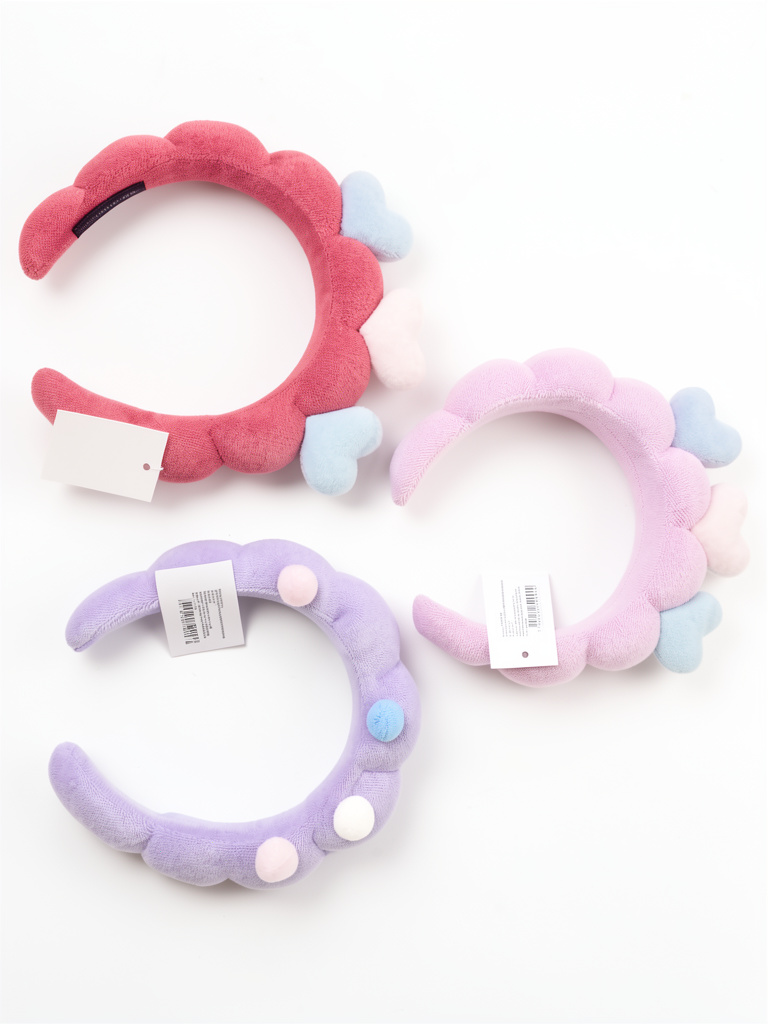 Diadema peluche corazon