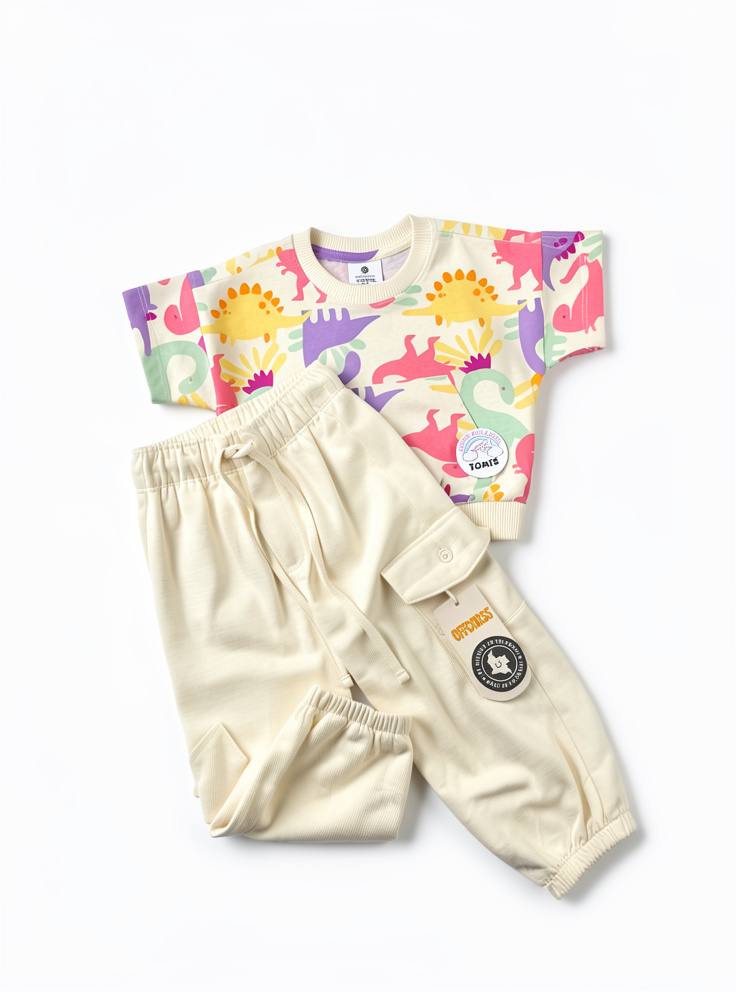 Conjunto sudadera dinosaurios offcorss
