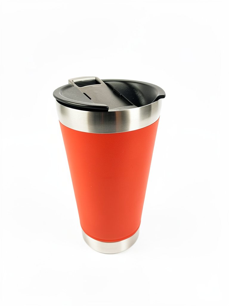 Copo termico com tampa e abridor de 473ml - vermelho