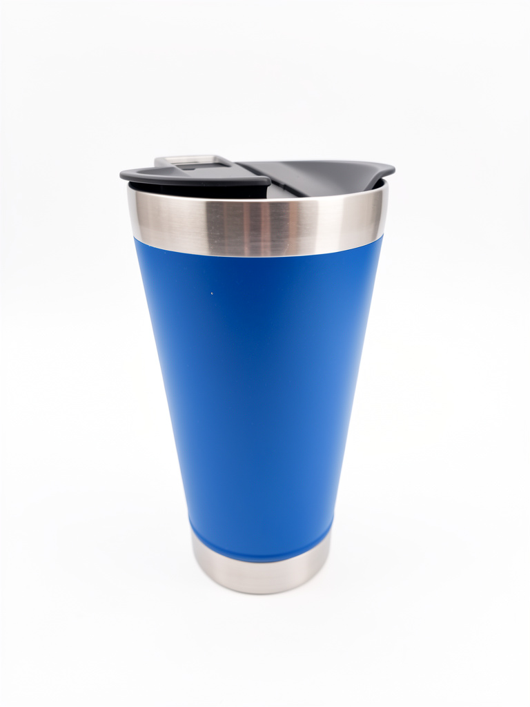 Copo termico com tampa e abridor de 473ml - azul escuro