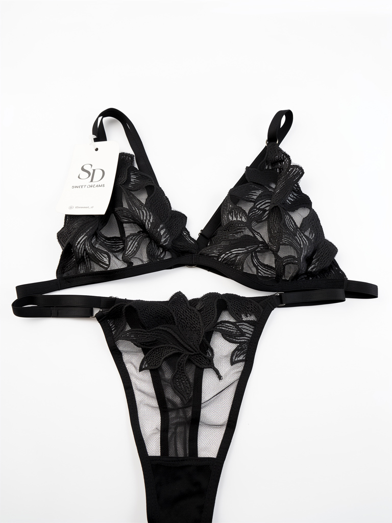 Set Bordado negro