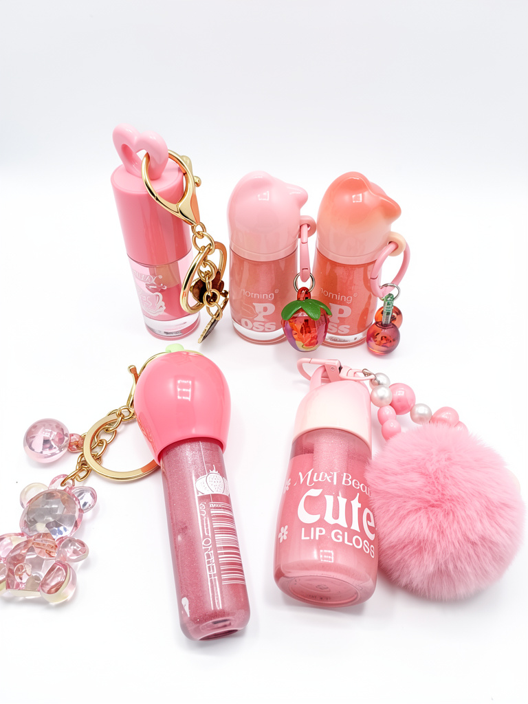 Llavero cute gloss rosa