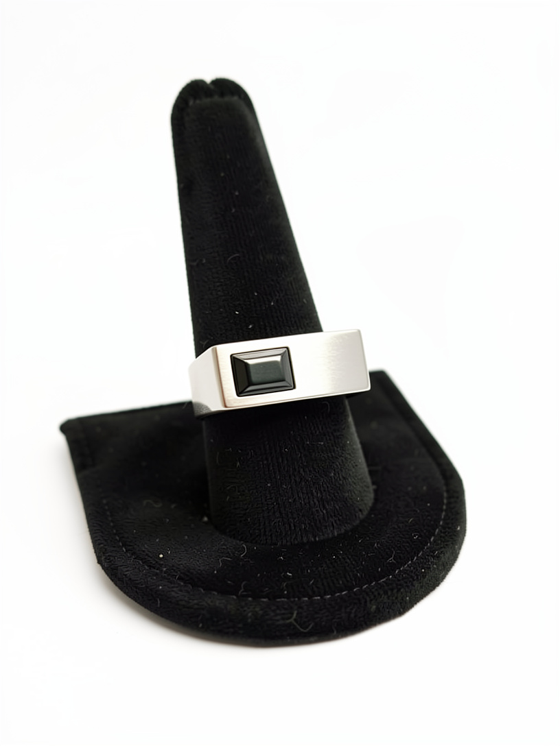 Anillo de hombre rectangular