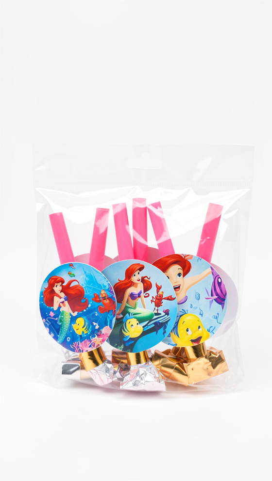 Pitos Espanta suegra sirenita ariel, 6 pcs