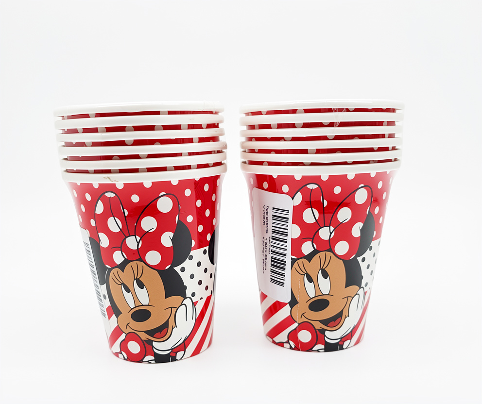 Paquete de vasos Minnie Roja, 6 PCS