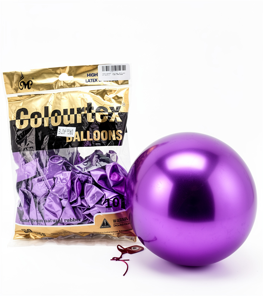Paquete de globos #10, morado cromado, 50 PCS